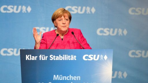 angela merkel gives speech