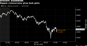 Bitcoin daily fell