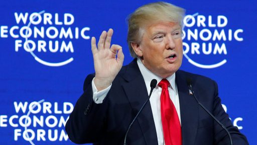 Donald Trump at economic forum in Davos 2018