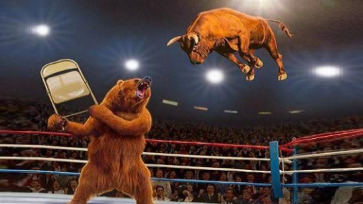 Bear smash the bull