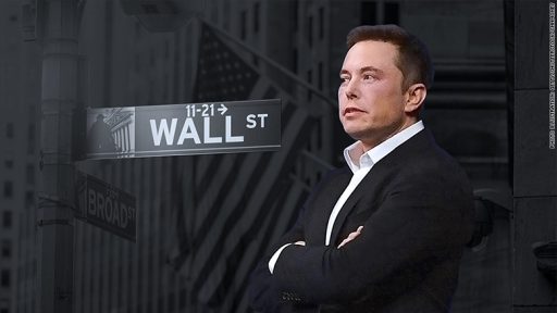 Elon Musk on wall Street