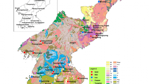 North Korea geological distribution