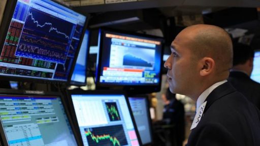 Stock Trader on NYSE floor