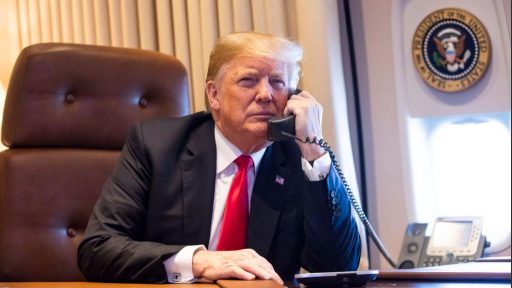 Trump telephone talk in Air Force One