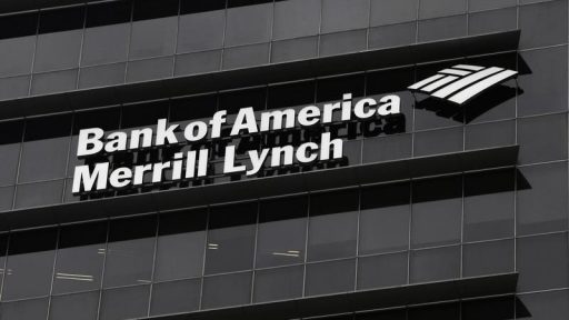 A Bank of America Merrill Lynch sign is seen on a building that houses its offices in Singapore